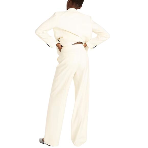 NWT J. Crew Full Length Wide Leg Tuxedo Pant in Italian Wool Fresh Air Blue 0 - Picture 3 of 15